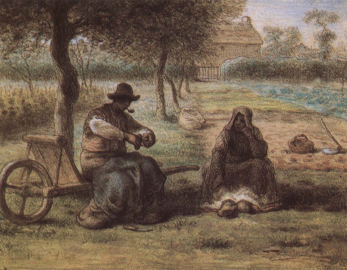 Jean Francois Millet The smoking have a break